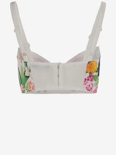 Dolce & Gabbana Corset Bralette Top With Print