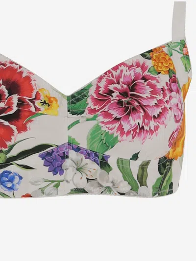 Dolce & Gabbana Corset Bralette Top With Print