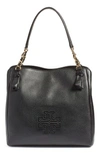 Tory Burch 'harper' Leather Tote In Black