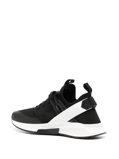 Tom Ford Neoprene And Suede Jago Sneakers Shoes In Black
