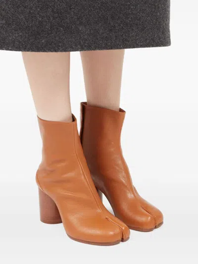 Maison Margiela Tabi Ankle Boots In Brown