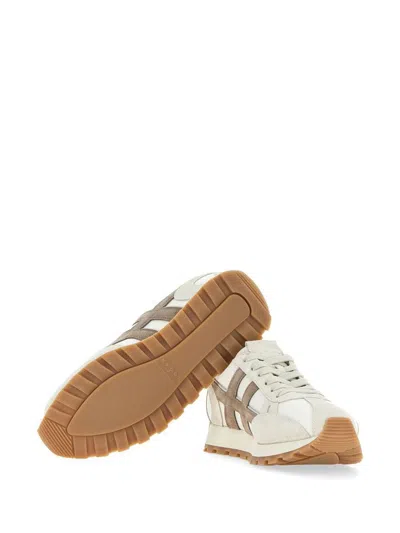 Hogan Men's 86er Suede And Mesh Sneakers In Beige
