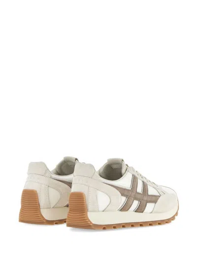 Hogan Men's 86er Suede And Mesh Sneakers In Beige