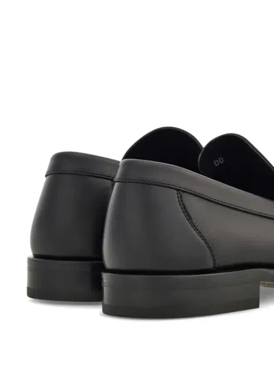 Ferragamo Men's Titanium-finish Mini Gancini Buckle Bacchus Loafers In Black