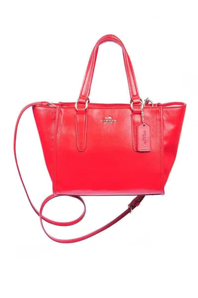 Coach Logo Shoulder Bag In Red