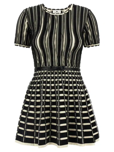 Elisabetta Franchi Viscose Dress With Micro-ruffles