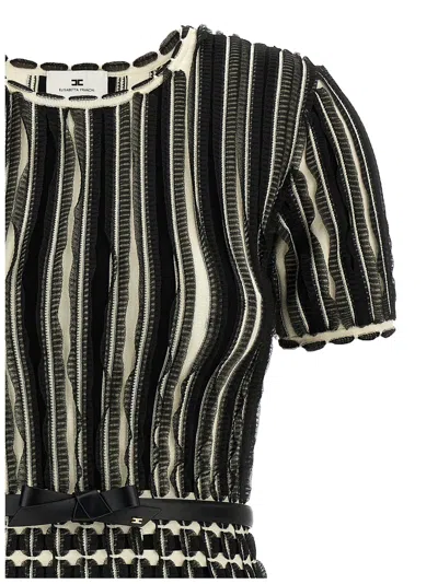 Elisabetta Franchi Viscose Dress With Micro-ruffles