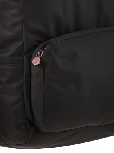 Kiton Backpack With Adjustable Straps And Front Pocket In Black