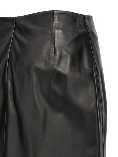 Loulou Studio Slit Leather Pencil Skirt