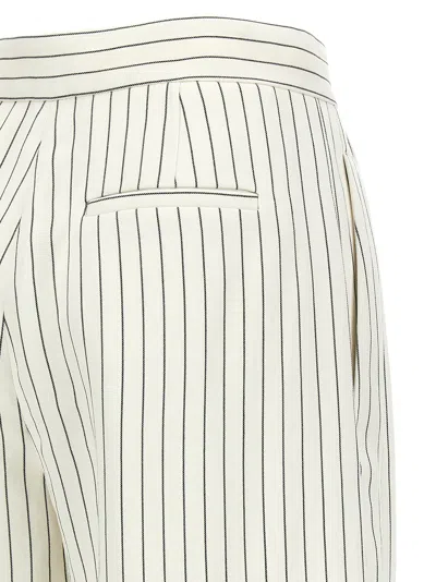 Loulou Studio Front Pleated Striped Bermuda Shorts With Pockets