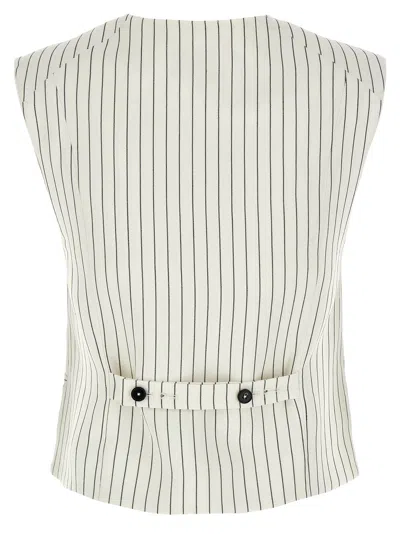 Loulou Studio Vest Adjustable Back Strap Front Pockets