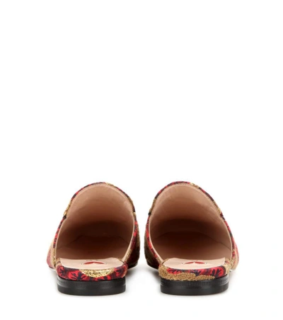 Shop Gucci Princetown Jacquard Slippers In Multicoloured
