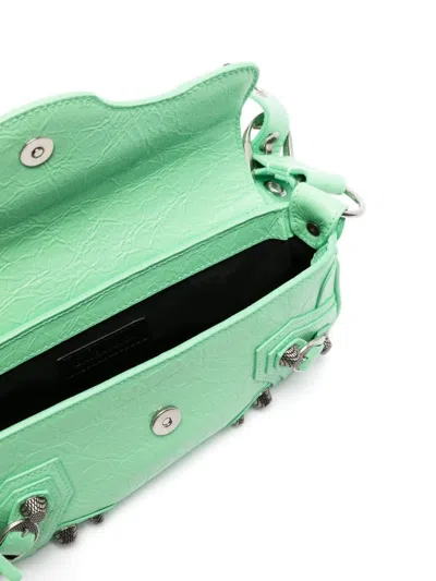 Balenciaga Women Light Green Leather Le Cagole Sling Xs Shoulder Bag In Green