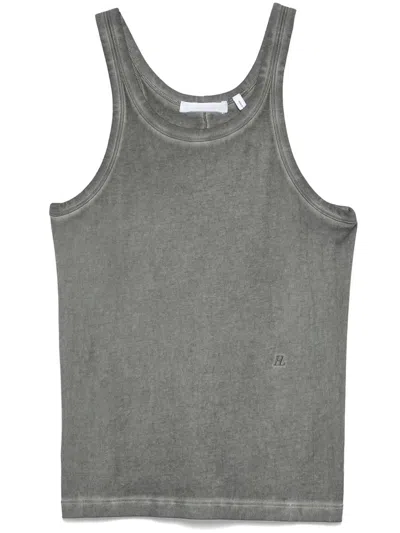 Helmut Lang Garment-dyed Racer Tank In Grey