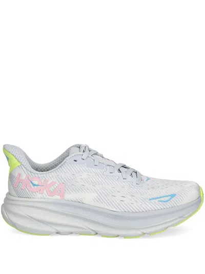 Hoka Clifton 9 Sneakers Purple In Glls Gull / Sea Ice