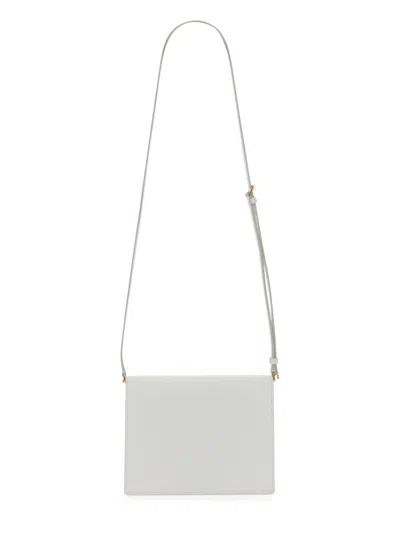 Dolce & Gabbana White Dg Logo Leather Cross Body Bag