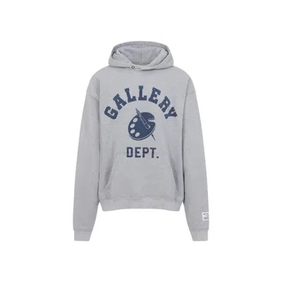 Gallery Dept. Hooded Grey Sweatshirt With Bold Graphic Print In Grey