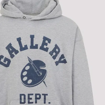 Gallery Dept. Hooded Grey Sweatshirt With Bold Graphic Print In Grey