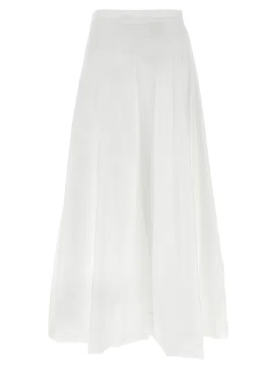 Brunello Cucinelli Bubble Hem Skirt In White