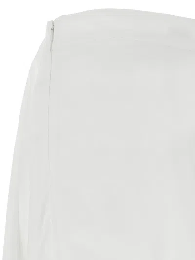 Brunello Cucinelli Bubble Hem Skirt In White