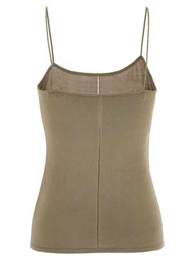 Lemaire Openwork Top Tops Beige In Beige