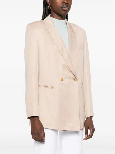 Alysi Linen Blend Double-breated Jacket