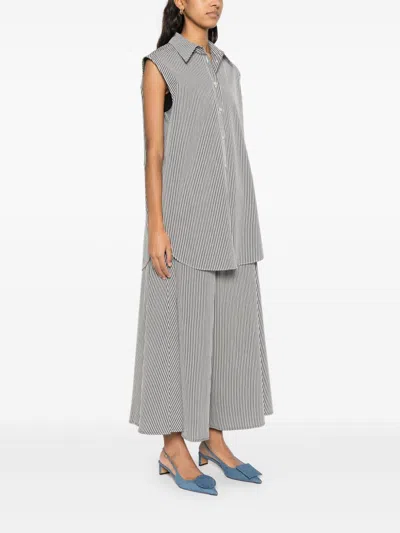 ALYSI ALYSI STRIPED COTTON SHIRT 