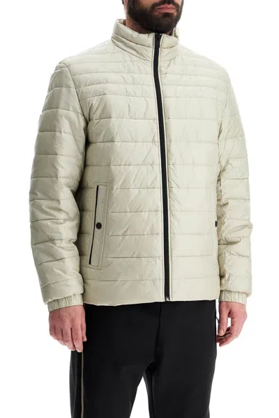 Hugo Boss Boss Light Beige Quilted Jacket With Zip