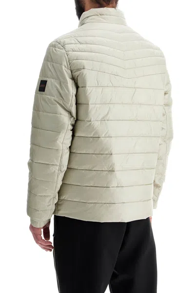 Hugo Boss Boss Light Beige Quilted Jacket With Zip