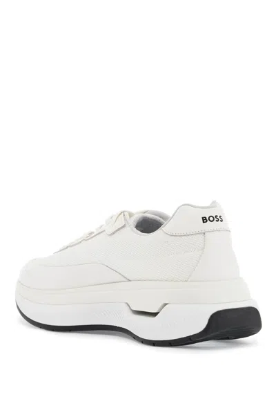 Hugo Boss Boss Men's Cotton Void_runn_ltny Sneakers With Hook-and-loop Closure