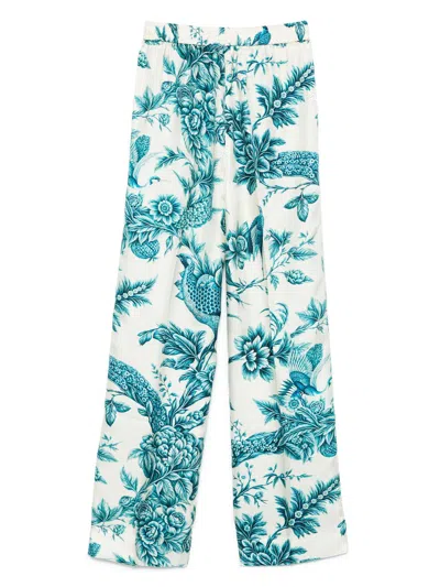 F.r.s For Restless Sleepers For Restless Sleepers Printed Silk Trousers