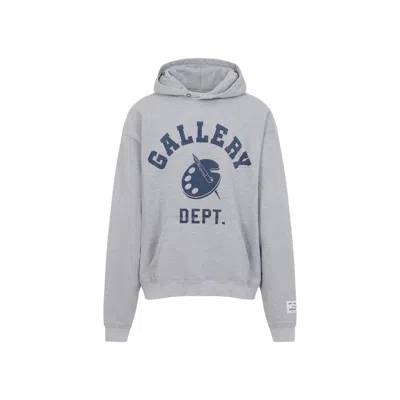 Gallery Dept. Hooded Grey Sweatshirt With Bold Graphic Print In Grey