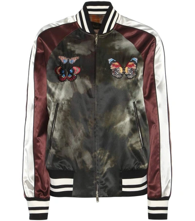 Shop Valentino Cotton Bomber Jacket In Multicolor