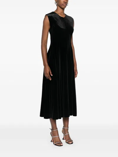 Norma Kamali Velvet Midi Dress