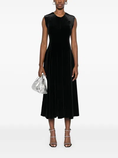 Norma Kamali Velvet Midi Dress