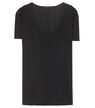 The Row Stilton Scoop-neck Jersey Top In Black