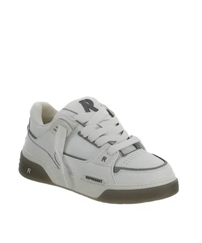 Represent Studio Leather Gradient Sole Sneakers In Gray