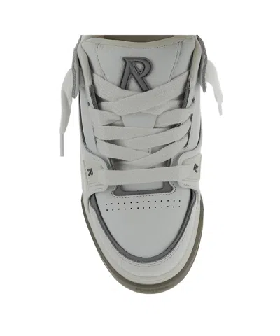 Represent Studio Leather Gradient Sole Sneakers In Gray
