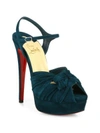 CHRISTIAN LOUBOUTIN Ionescadiva Knotted Suede Platform Sandals