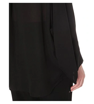 Shop Givenchy Military Silk-georgette Shirt In Blk