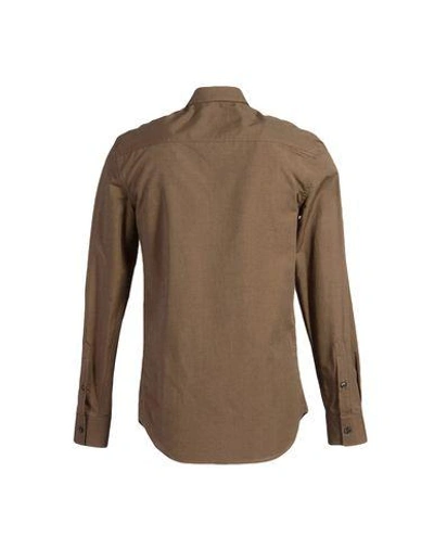 Shop Emporio Armani Solid Color Shirt In Brown