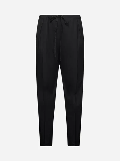 Khaite Black Tropical Wool Trenton Trousers