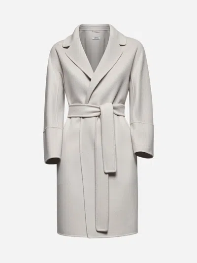 S Max Mara Beige Wool Livia Wrap Coat