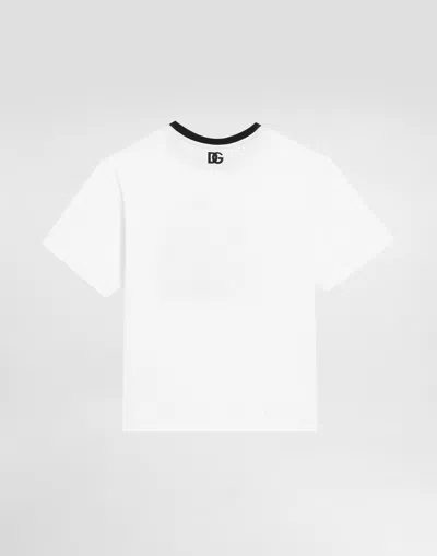Dolce & Gabbana Jersey T-shirt With Dolce&gabbana Logo In White