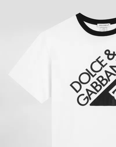 Dolce & Gabbana Jersey T-shirt With Dolce&gabbana Logo In White