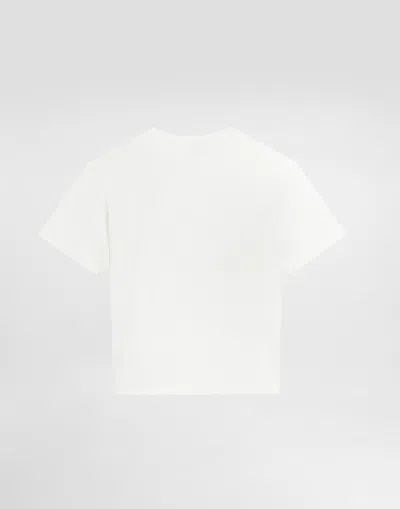 Dolce & Gabbana Jersey T-shirt With Branded Tag Patch In White