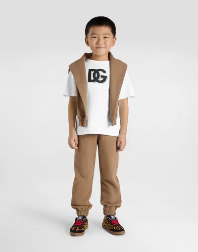 Dolce & Gabbana Jersey T-shirt With Dg Logo In White