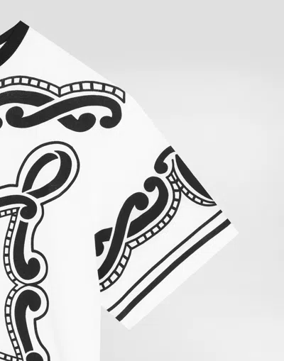 Dolce & Gabbana Cotton Bandana Print T-shirt In White