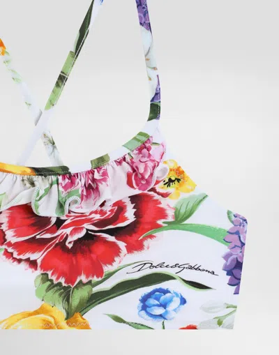 Dolce & Gabbana Girls Floral Print Bikini In Print