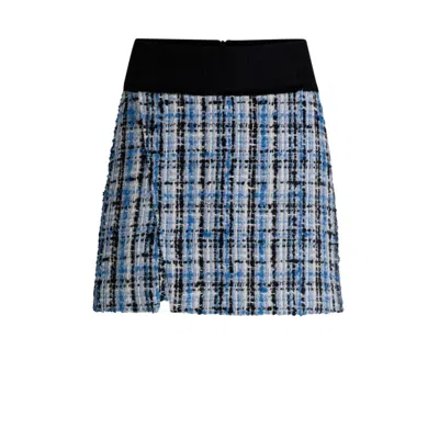 Hugo Boss Mini Skirt In Multicolored Tweed In Multi